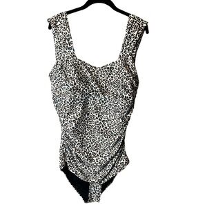 Albion Savannah One Piece Cheetah Print Swimsuit XXXL